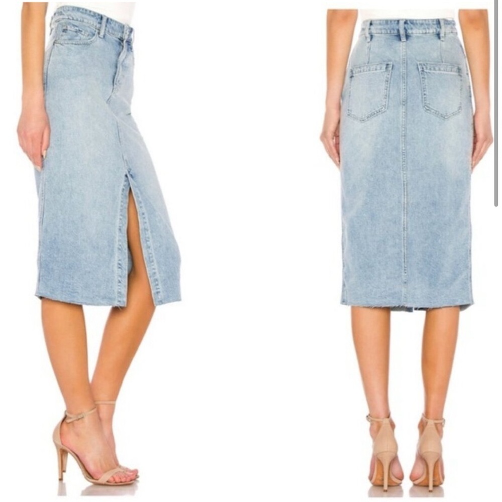 Free People We the Free Wilshire Denim Midi Skirt size 24